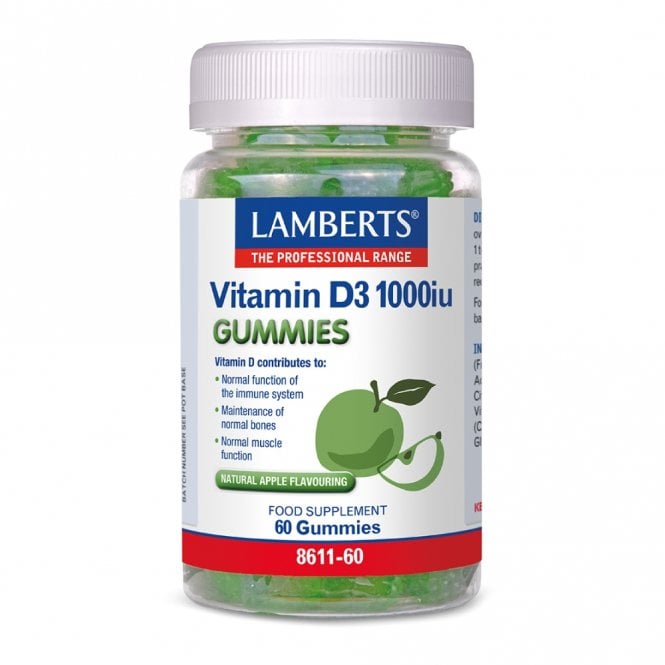 LAMBERTS Vitamin D3 1000IU - 60 Gummies