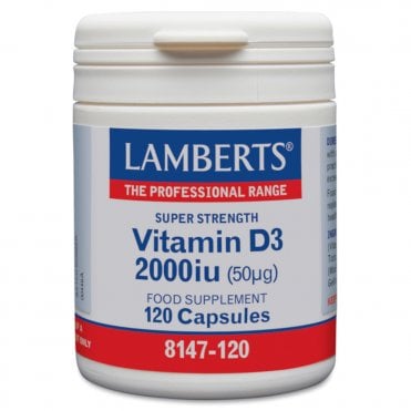 LAMBERTS Vitamin D3 2000 IU - 120 x 50mcg Capsules