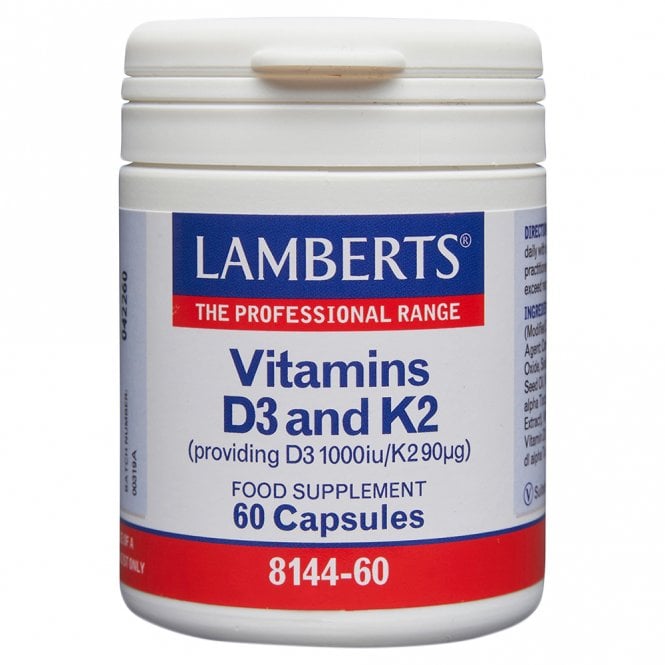 LAMBERTS Vitamin D3 and K2 - 60 Capsules
