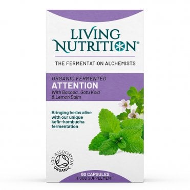 Living Nutrition Organic Fermented Attention - 60 Capsules
