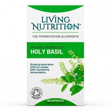 Living Nutrition Organic Fermented Holy Basil - 60 Capsules
