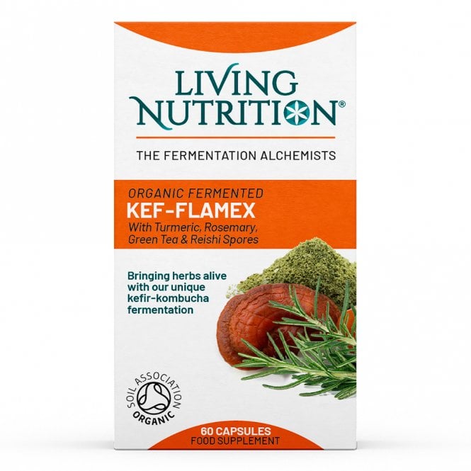 Living Nutrition Organic Fermented Kef-flamex - 60 Capsules
