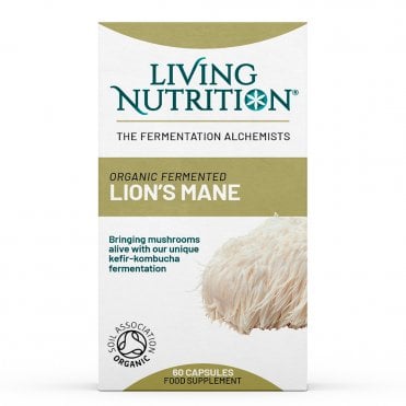 Living Nutrition Organic Fermented Lion's Mane - 60 Capsules