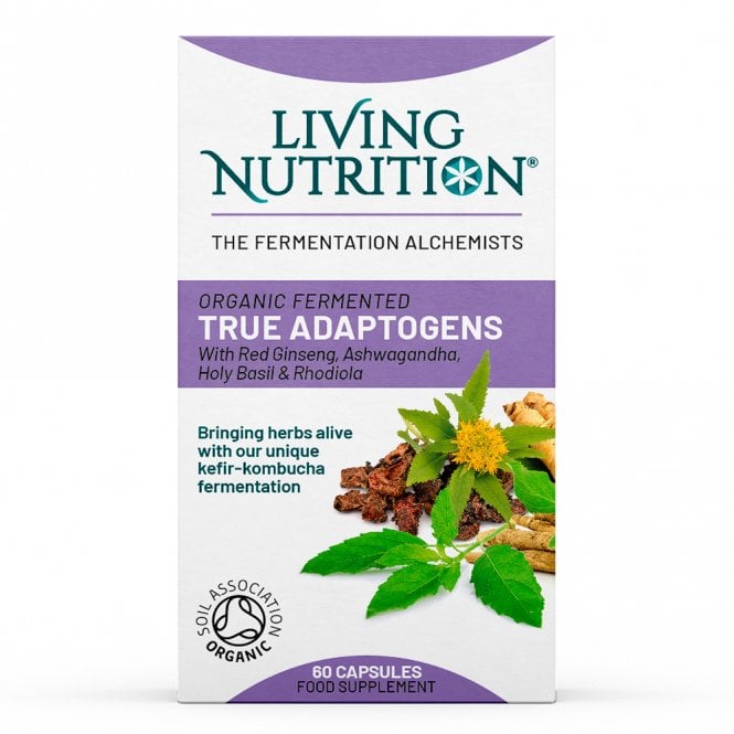 Living Nutrition Organic Fermented True Adaptogens - 60 Capsules