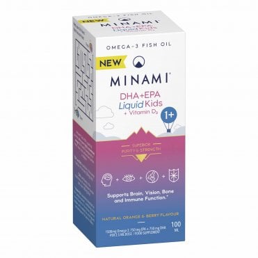 MINAMI DHA + EPA Liquid Kids + Vitamin D3 - 100ml