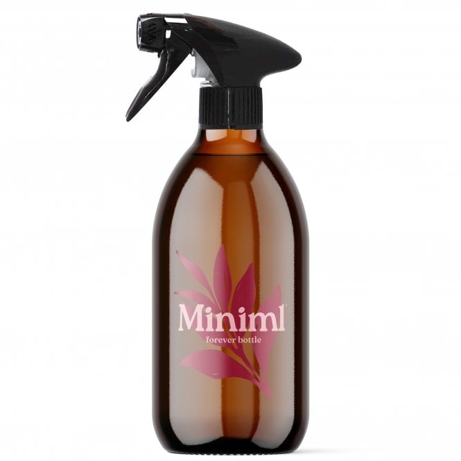 Miniml Forever Reusable Amber Glass Spray Bottle - 500ml