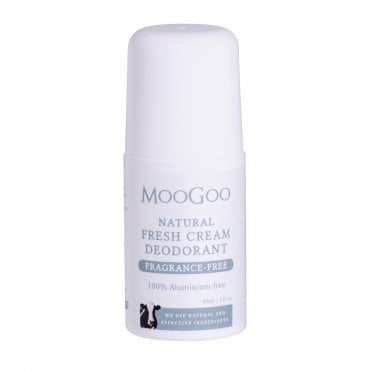 MooGoo Fragrance-Free Natural Fresh Cream Deodorant - 60ml