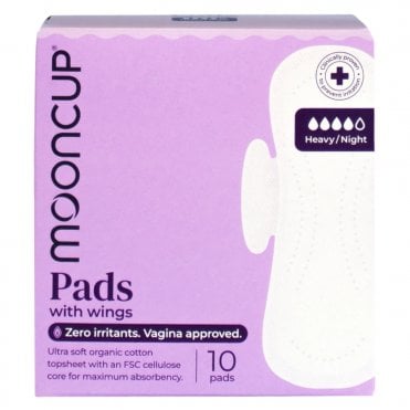 Mooncup Pads With Wings (Heavy/Night) - 10 Pack