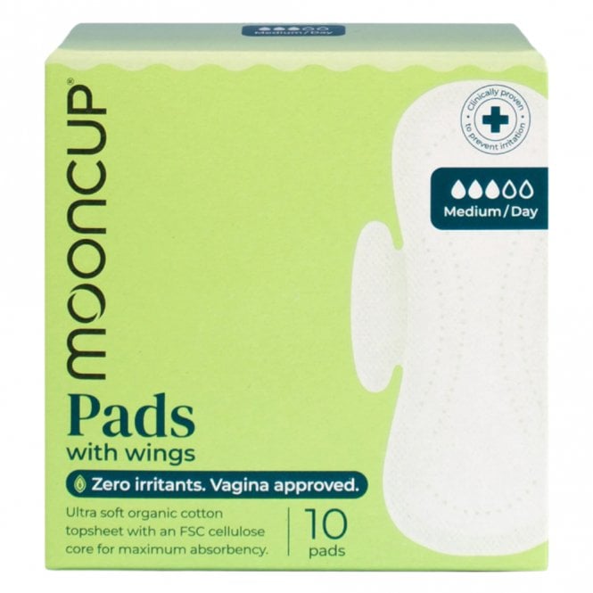 Mooncup Pads With Wings (Medium/Day) - 10 Pack
