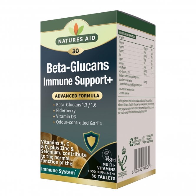 Natures Aid Beta-Glucans Immune Support+ - 30 Tablets