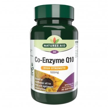Natures Aid Co Enzyme Q10 - 30 x 100mg Softgels