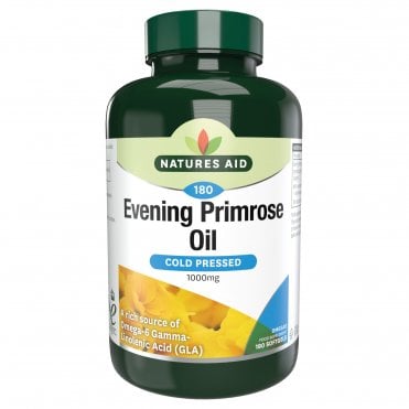 Natures Aid Cold Pressed Evening Primrose Oil - 180 x 1000mg Softgels