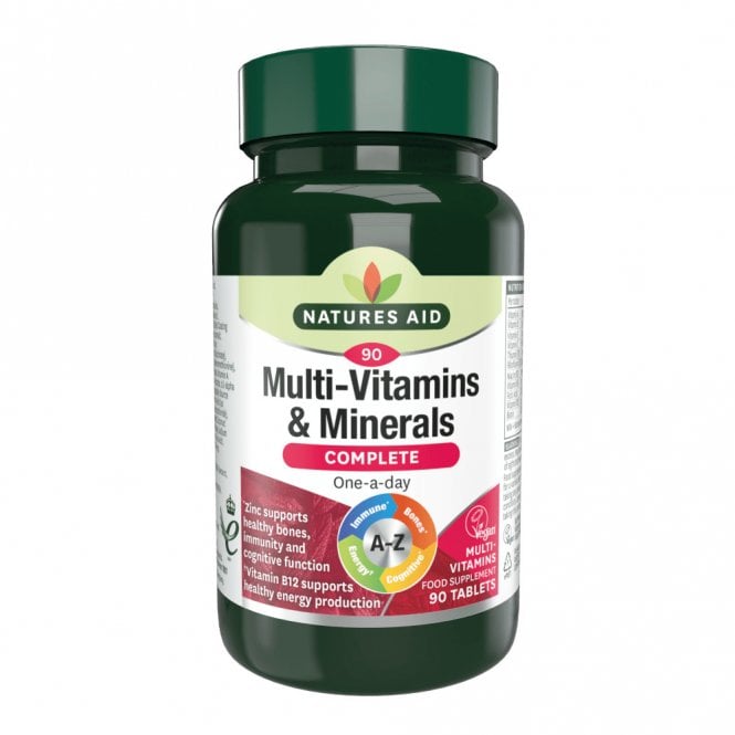 Natures Aid Complete Multi-Vitamins & Minerals - 90 Tablets