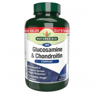 Natures Aid Glucosamine & Chondroitin Complex - 180 Capsules
