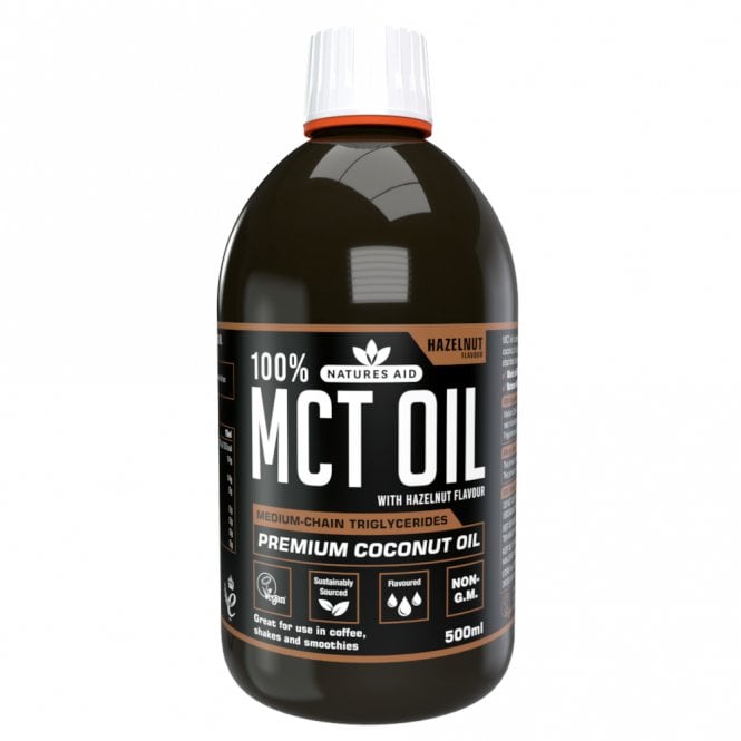 Natures Aid Hazelnut-Flavour 100% MCT Oil - 500ml