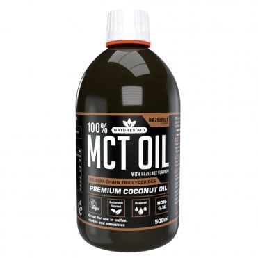 Natures Aid Hazelnut-Flavour 100% MCT Oil - 500ml