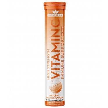 Natures Aid High Strength Effervescent Vitamin C - 20 Tablets