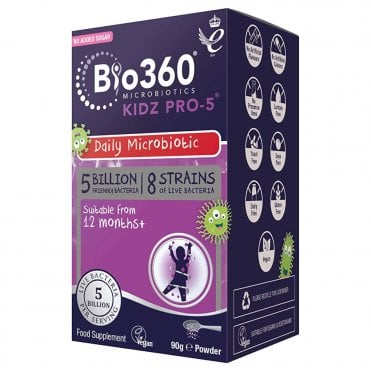 Natures Aid Kidz BIO360 Pro-5 Daily Microbiotic - 90g Powder