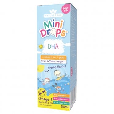 Natures Aid Mini Drops Lemon DHA - 50ml