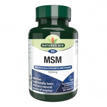 Natures Aid MSM Methylsulphonylmethane - 90 x 1000mg Tablets