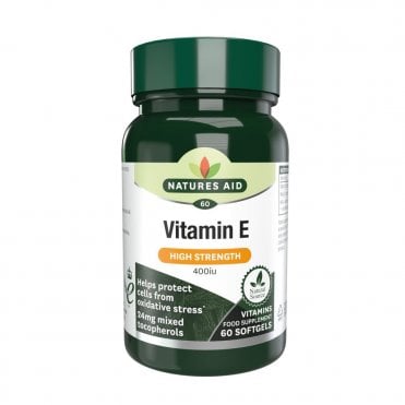 Natures Aid Natural Source Vitamin E 400 IU - 60 x 268mg Softgels