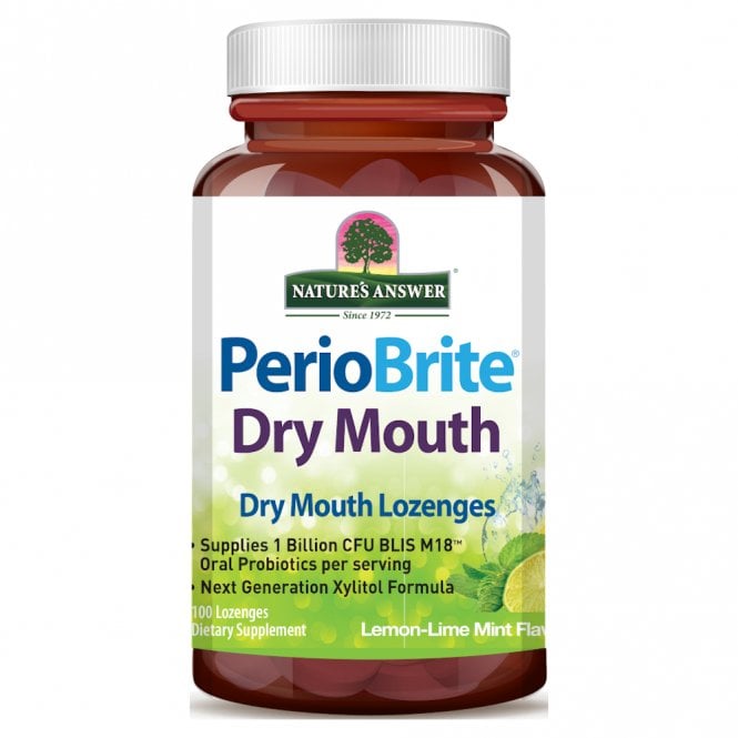Nature's Answer Lemon-Lime Mint PerioBrite Dry Mouth - 100 Lozenges