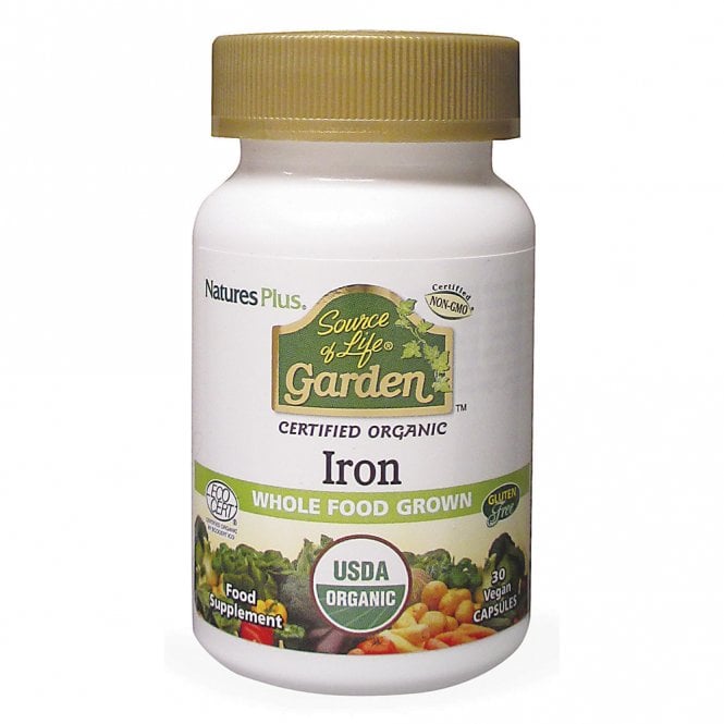 Nature's Plus Source of Life Garden Organic Iron - 30 x 18mg Capsules
