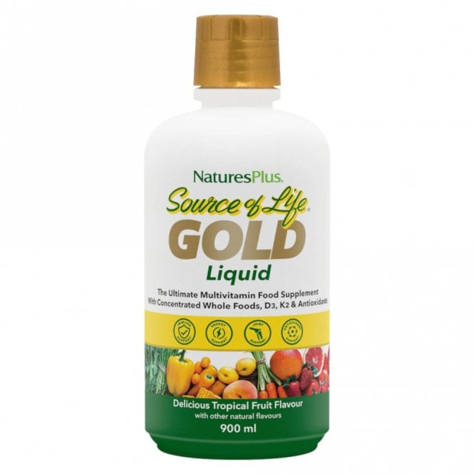 Nature's Plus Source of Life GOLD Tropical Fruit Multivitamin Liquid - 900ml
