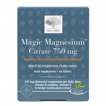 New Nordic Magic Magnesium Citrate 750mg - 60 Tablets