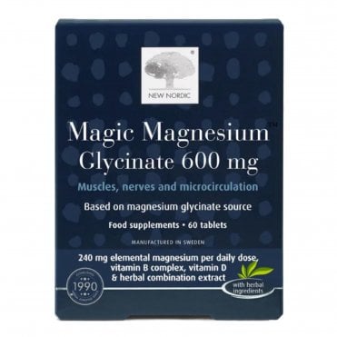 New Nordic Magic Magnesium Glycinate - 60 x 600mg Tablets