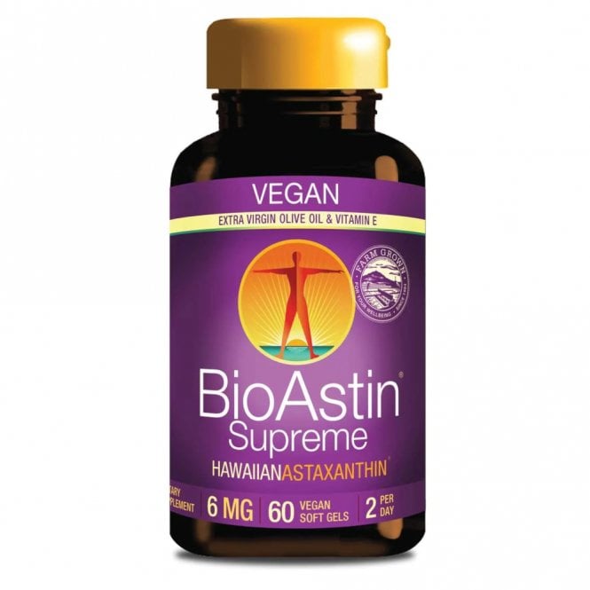 Nutrex BioAstin Supreme Vegan Hawaiian Astaxanthin - 60 x 6mg Softgels