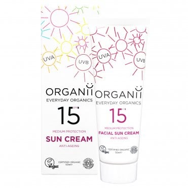 ORGANii Everyday Organics Anti-Ageing Facial Sun Cream SPF15 - 50ml
