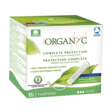 Organyc Compact Applicator Tampons (Super)  - 16 Pack