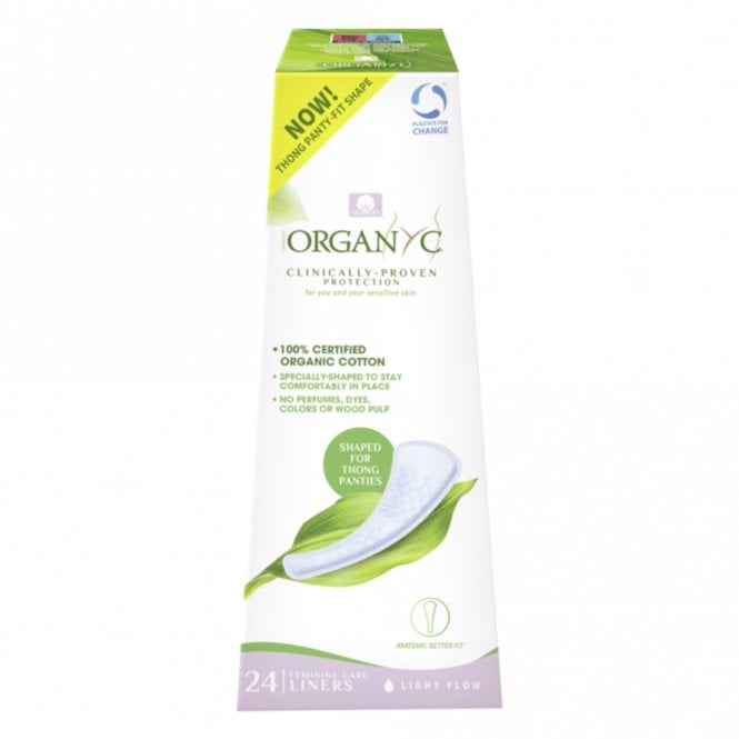 Organyc Thong Panty Liners (Light Flow) - 24 Pack