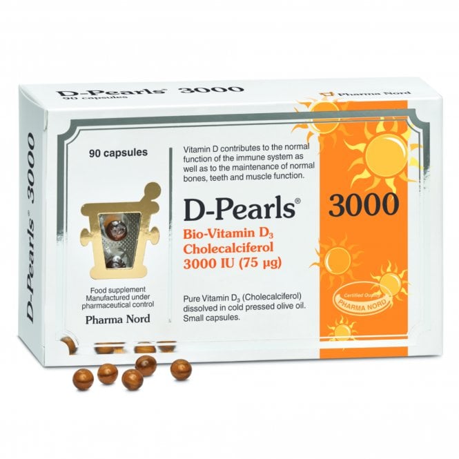 Pharma Nord D-Pearls Bio-Vitamin D3 3000 IU (75µg) - 90 Capsules