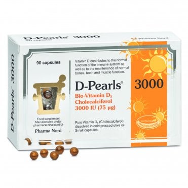 Pharma Nord D-Pearls Bio-Vitamin D3 3000 IU (75µg) - 90 Capsules