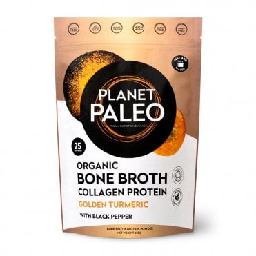 Planet Paleo Organic Golden Turmeric Bone Broth Collagen Protein - 225g Powder