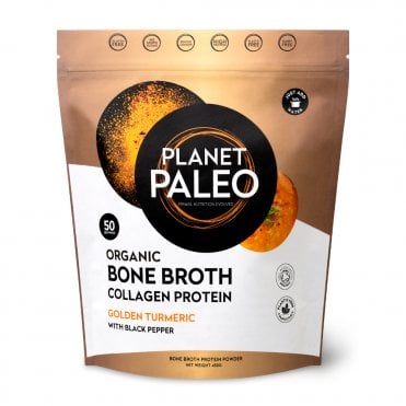 Planet Paleo Organic Golden Turmeric Bone Broth Collagen Protein - 450g Powder