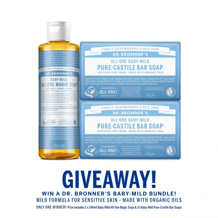 Win a Dr Bronner's Baby Mild Bundle worth over £20