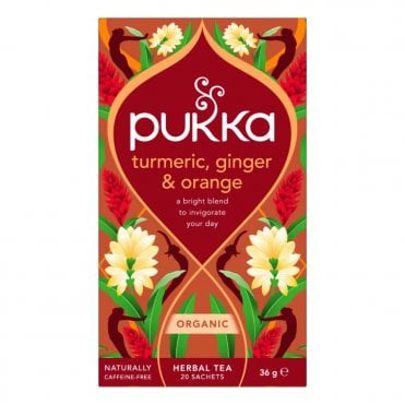 Pukka Teas Organic Turmeric, Ginger & Orange - 20 Teabags x 4 Pack