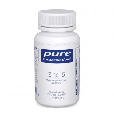Pure Encapsulations Zinc 15 - 60 Vegicaps