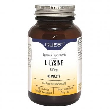 Quest L-Lysine - 60 x 500mg Tablets