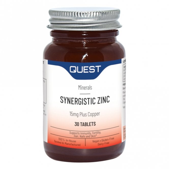 Quest Synergistic Zinc with Copper - 30 x 15mg Tablets