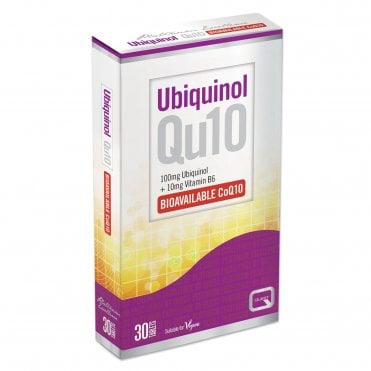 Quest Ubiquinol Qu10 100mg + Vitamin B6 - Bioavailable - 30 Tablets
