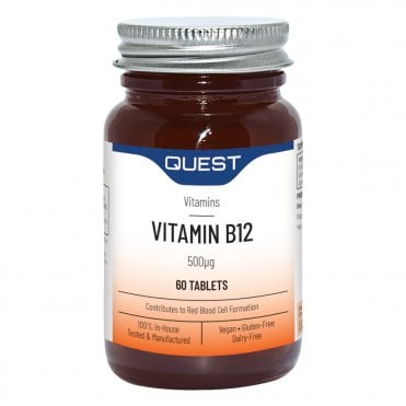 Quest Vitamin B12 - 60 x 500µg Tablets