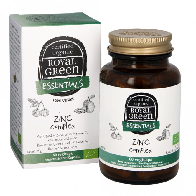 Royal Green Organic Zinc Complex - 60 Vegicaps