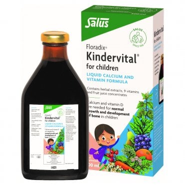 Salus Floradix Kindervital for Children Liquid Calcium and Vitamin Formula - 250ml