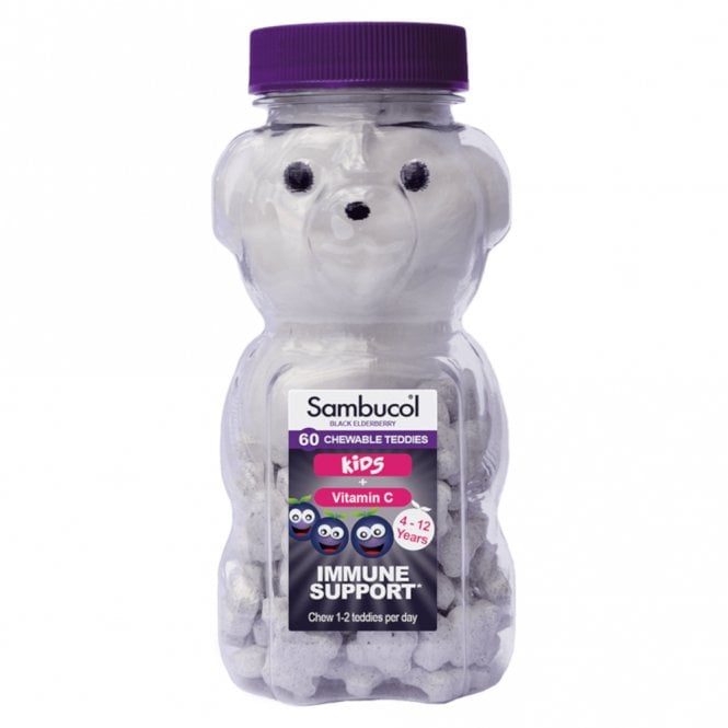 Sambucol Kids Black Elderberry + Vitamin C - 60 Chewable Teddies