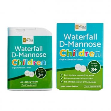 SC Nutra Original Waterfall D-Mannose Tablets for Children - 100 x 250mg Chewable Tablets