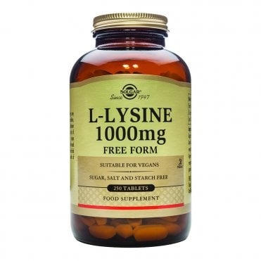 Solgar L-Lysine (Free Form) - 250 x 1000mg Tablets